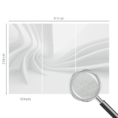 Fotomural decorativo para cabecero de cama con diseño de líneas fluidas