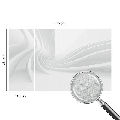 Fotomural decorativo para cabecero de cama con diseño de líneas fluidas