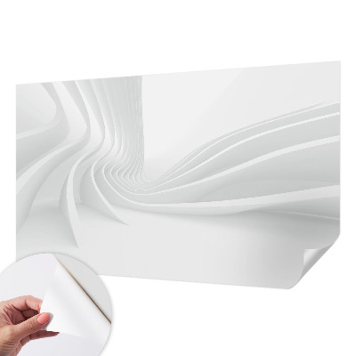 Fotomural decorativo para cabecero de cama con diseño de líneas fluidas