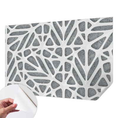 Fotomural decorativo para cabecero de cama con un diseño de red geométrica