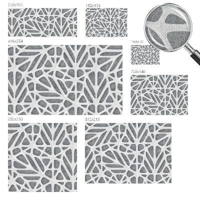 Fotomural decorativo para cabecero de cama con un diseño de red geométrica