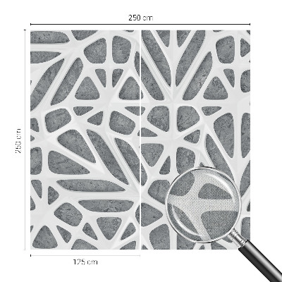 Fotomural decorativo para cabecero de cama con un diseño de red geométrica