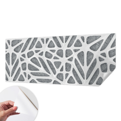 Fotomural decorativo para cabecero de cama con un diseño de red geométrica