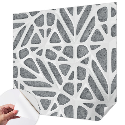 Fotomural decorativo para cabecero de cama Red geométrica