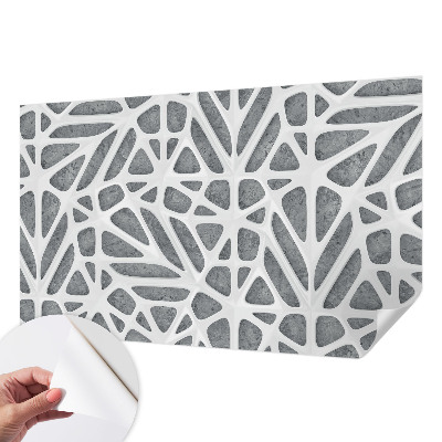 Fotomural decorativo para cabecero de cama Red geométrica