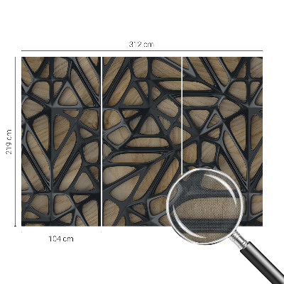 Fotomural decorativo para cabecero de cama Red de madera
