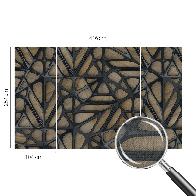Fotomural decorativo para cabecero de cama Red de madera