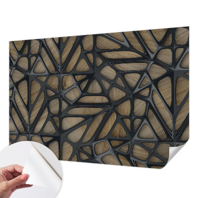 Fotomural decorativo para cabecero de cama Red de madera