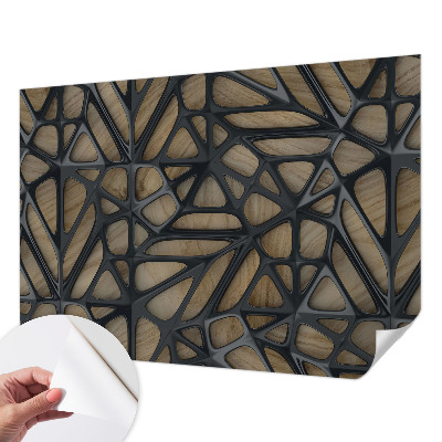 Fotomural decorativo para cabecero de cama Red de madera