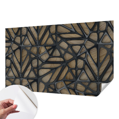 Fotomural decorativo para cabecero de cama Red de madera