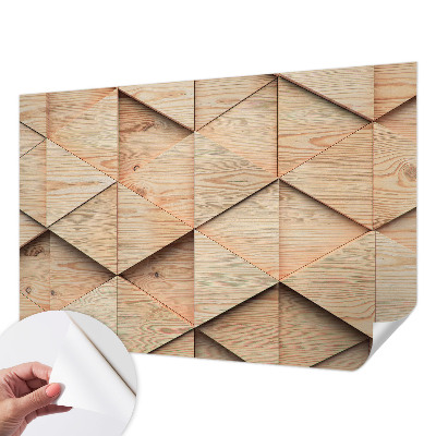 Mural de pared con estampado hermoso con mosaico de madera