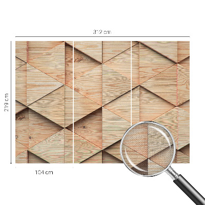 Mural de pared con estampado hermoso con mosaico de madera