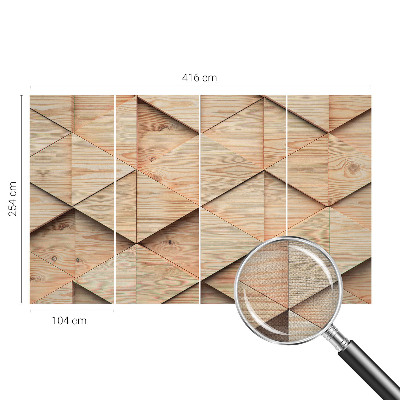 Mural de pared con estampado hermoso con mosaico de madera
