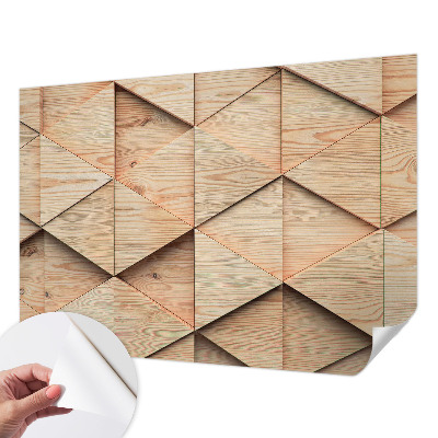 Mural de pared con estampado hermoso con mosaico de madera