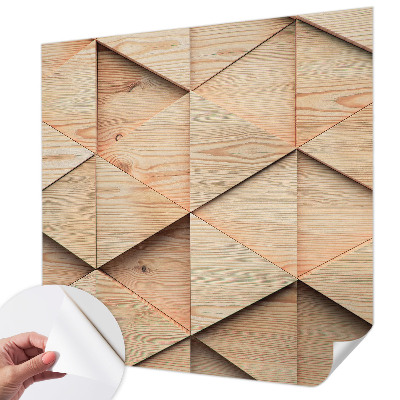 Mural de pared con estampado hermoso con mosaico de madera