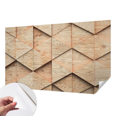 Mural de pared con estampado hermoso con mosaico de madera