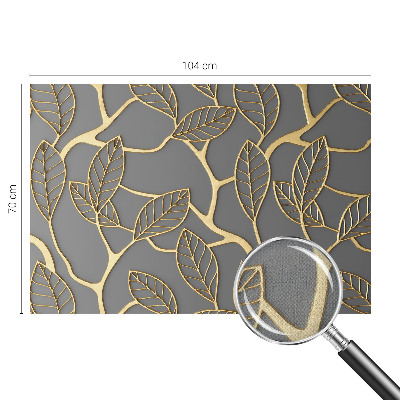 Papel mural texturado decorativo Hojas elegantes