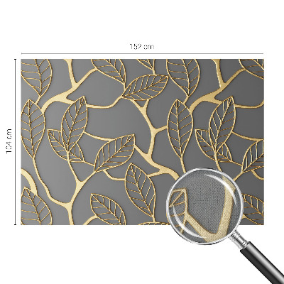 Papel mural texturado decorativo con hojas elegantes como motivo