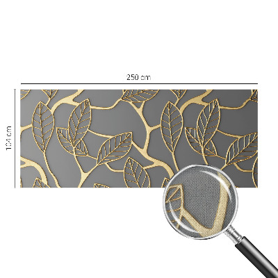 Papel mural texturado decorativo con hojas elegantes como motivo