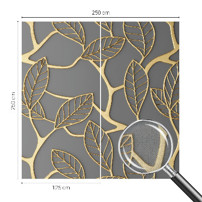 Papel mural texturado decorativo Hojas elegantes