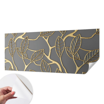 Papel mural texturado decorativo con hojas elegantes como motivo