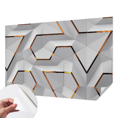 Papel mural con patrón decorativo con patrones tridimensionales