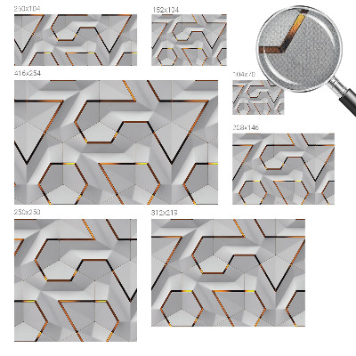 Papel mural con patrón decorativo con patrones tridimensionales