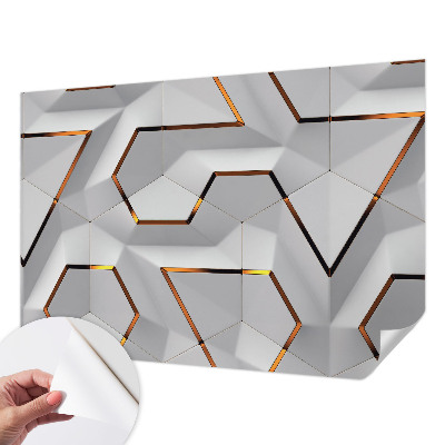 Papel mural con patrón decorativo con patrones tridimensionales