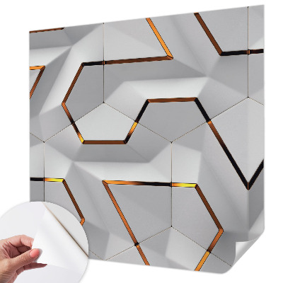 Papel mural con patrón decorativo con patrones tridimensionales