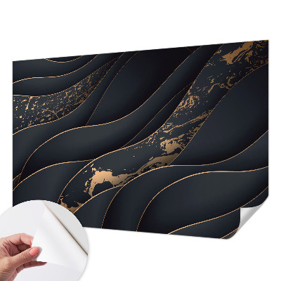 Mural de pared con estampado hermoso con ondas elegantes