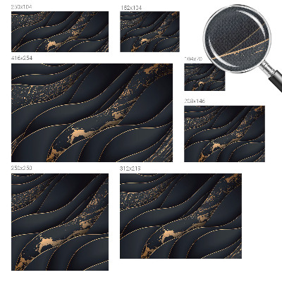 Mural de pared con estampado hermoso con ondas elegantes