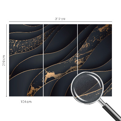Mural de pared con estampado hermoso con ondas elegantes