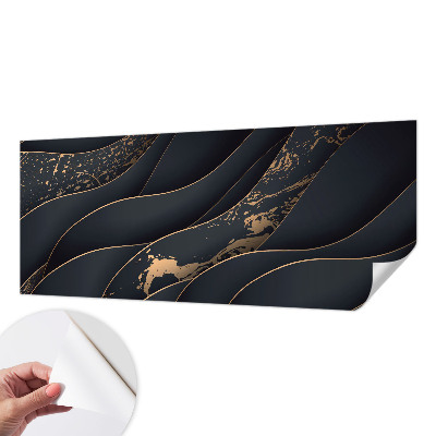 Mural de pared con estampado hermoso con ondas elegantes