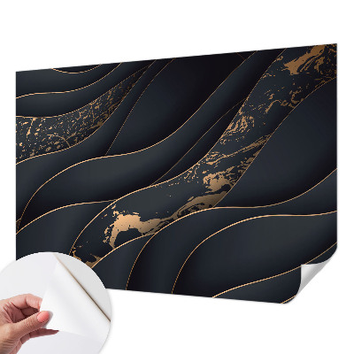Mural de pared con estampado hermoso con ondas elegantes