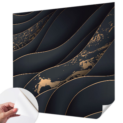 Mural de pared con estampado hermoso con ondas elegantes