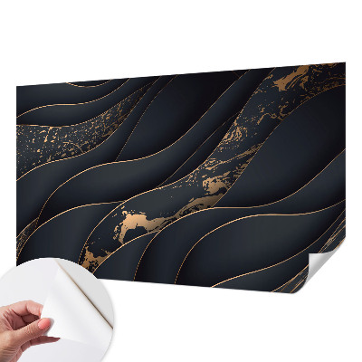 Mural de pared con estampado hermoso con ondas elegantes