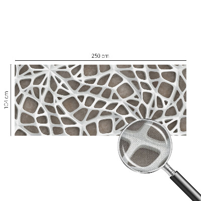 Papel mural texturado decorativo con diseño de red geométrica