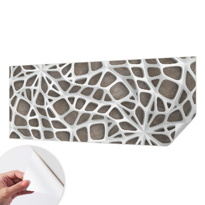 Papel mural texturado decorativo con diseño de red geométrica