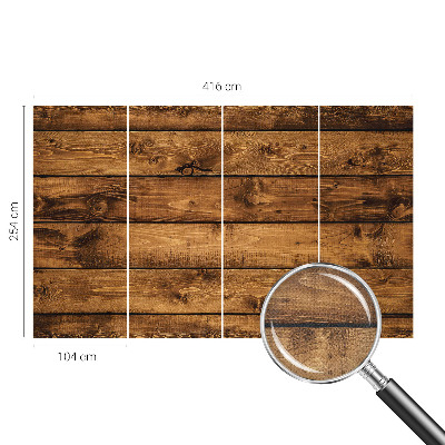 Fotomural decorativo para cabecero de cama con diseño de tablas de madera