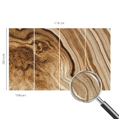 Papel mural con patrón decorativo con veta de madera
