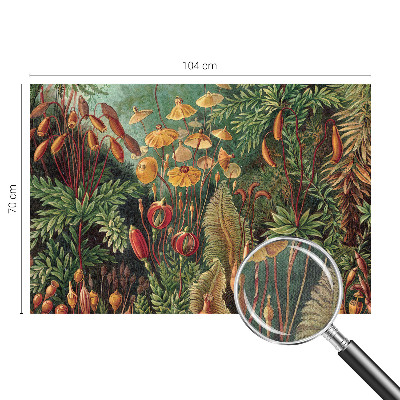 Papel mural texturado decorativo con diseño de jardín exótico