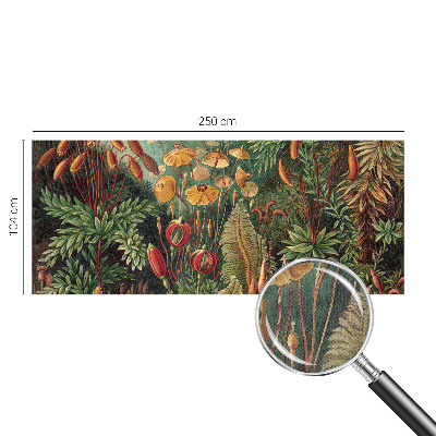 Papel mural texturado decorativo con diseño de jardín exótico