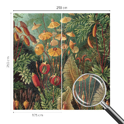 Papel mural texturado decorativo con diseño de jardín exótico