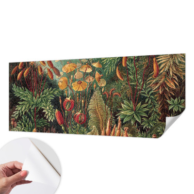Papel mural texturado decorativo con diseño de jardín exótico