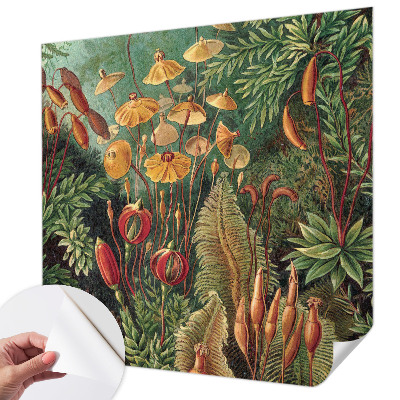 Papel mural texturado decorativo con diseño de jardín exótico