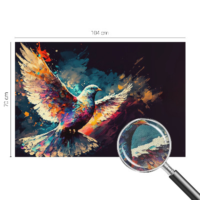 Fotomural decorativo para cabecero de cama con un pájaro colorido como motivo