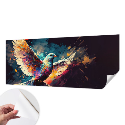 Fotomural decorativo para cabecero de cama con un pájaro colorido como motivo
