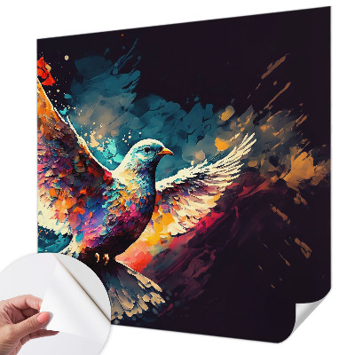 Fotomural decorativo para cabecero de cama con un pájaro colorido como motivo