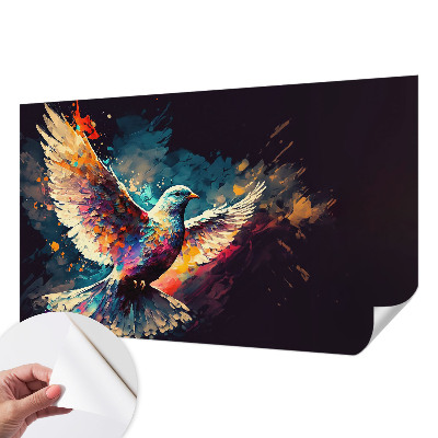 Fotomural decorativo para cabecero de cama con un pájaro colorido como motivo