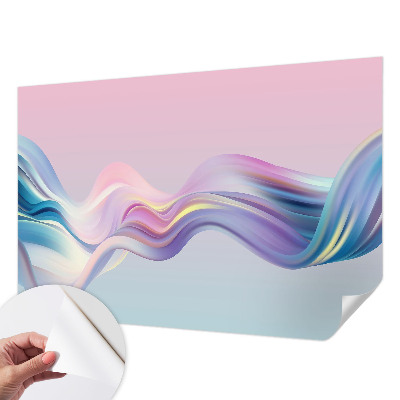 Papel mural texturado decorativo con diseño de olas coloridas